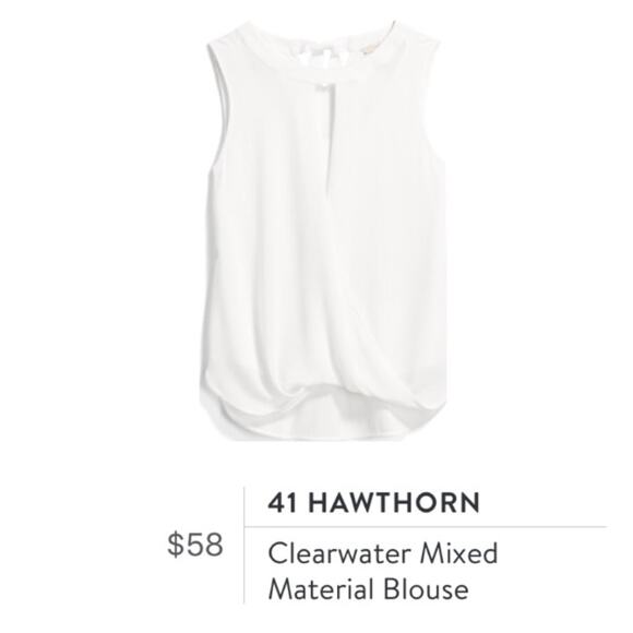 Stitch Fix 41 Hawthorn Clearwater Mixed Material Blouse Sz. XL - Picture 1 of 8